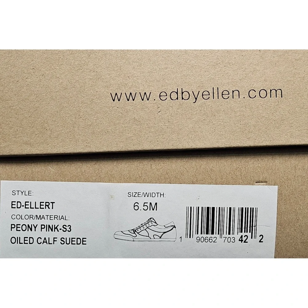 ED Ellen DeGeneres Ellert Peony Pink Suede Low Top‎ Sneakers Size 6.5